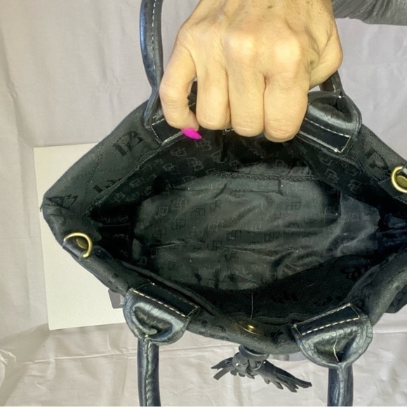 Dooney & Bourke Black Canvas Satchel - Picture 3 of 13